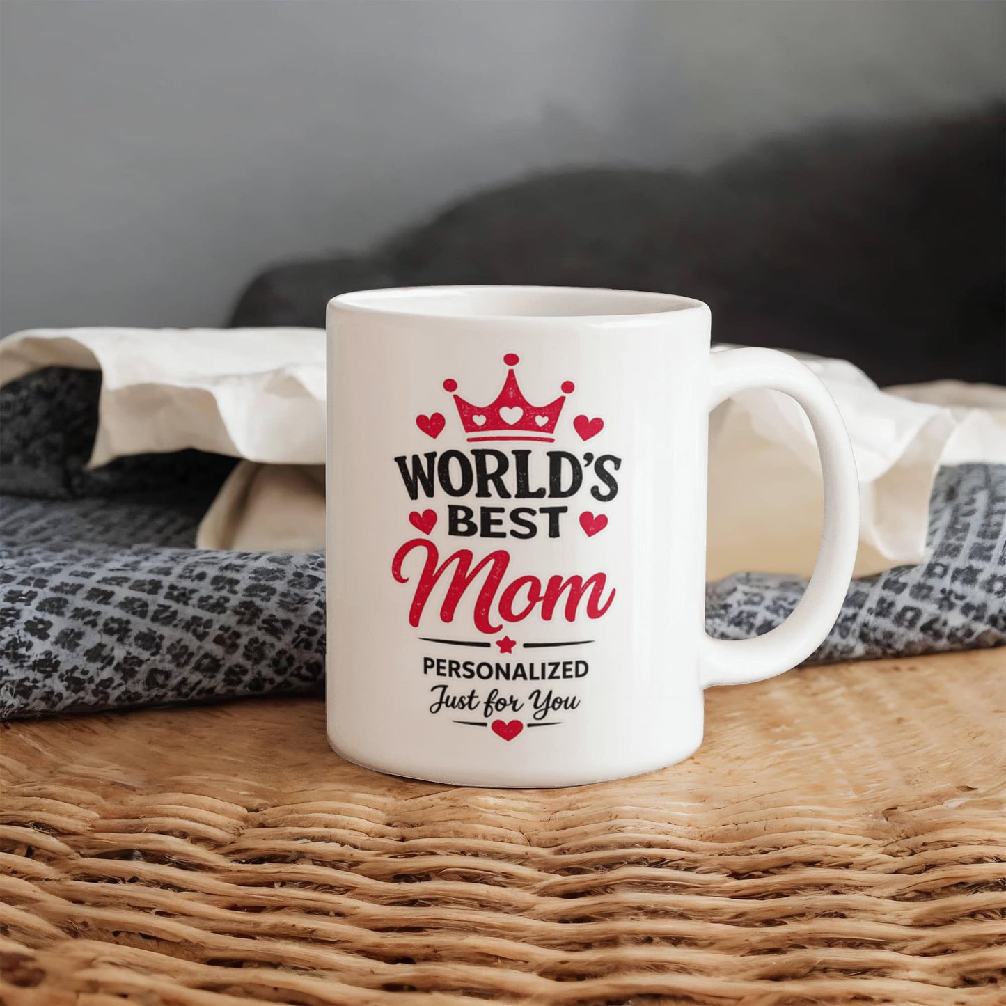 World's Best Mom Personalized Coffee Mug Birthday, Mother's Day & Christmas Gift
