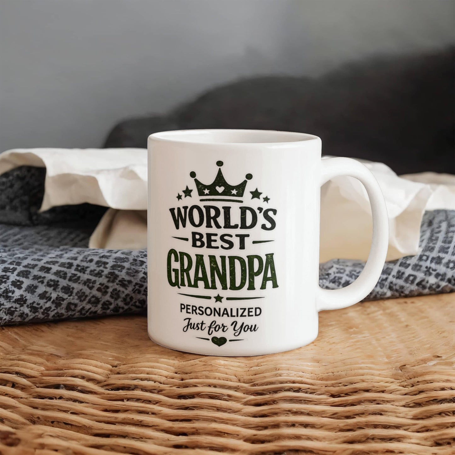 World's Best Grandpa Personalized Coffee Mug | Birthday, Grandpa Day & Christmas Gift