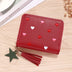Women Tassel Wallet Ladies Small Mini Coin Purse Wallets Short Zipper Card Holder for Lovely Pu Leather Female Purses Wallet