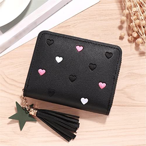 Women Tassel Wallet Ladies Small Mini Coin Purse Wallets Short Zipper Card Holder for Lovely Pu Leather Female Purses Wallet