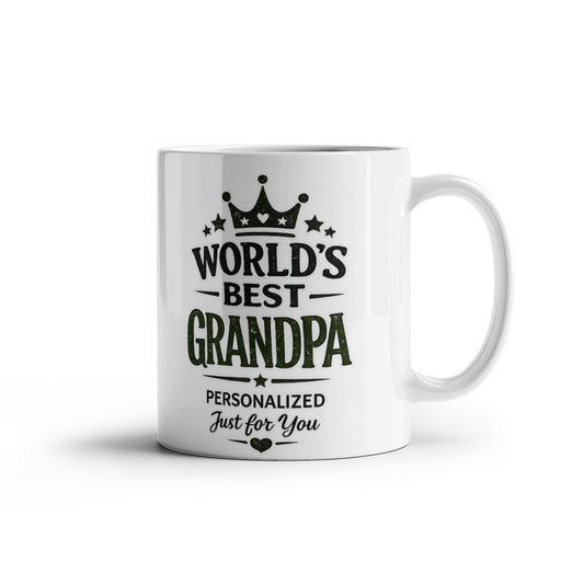 World's Best Grandpa Personalized Coffee Mug | Birthday, Grandpa Day & Christmas Gift