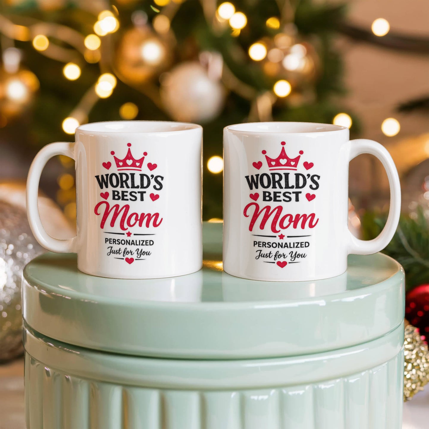 World's Best Mom Personalized Coffee Mug  Birthday, Mother's Day & Christmas Gift