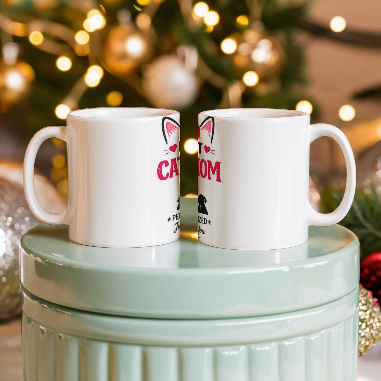 Best Cat Mom Personalized Coffee Mug | Gift for Cat Lovers