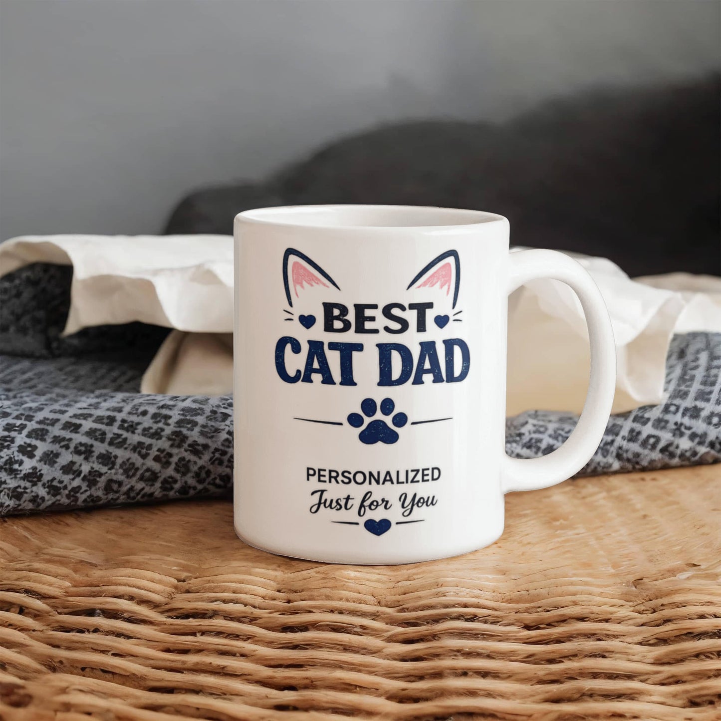 Best Cat Dad Personalized Coffee Mug | Gift for Cat Lovers