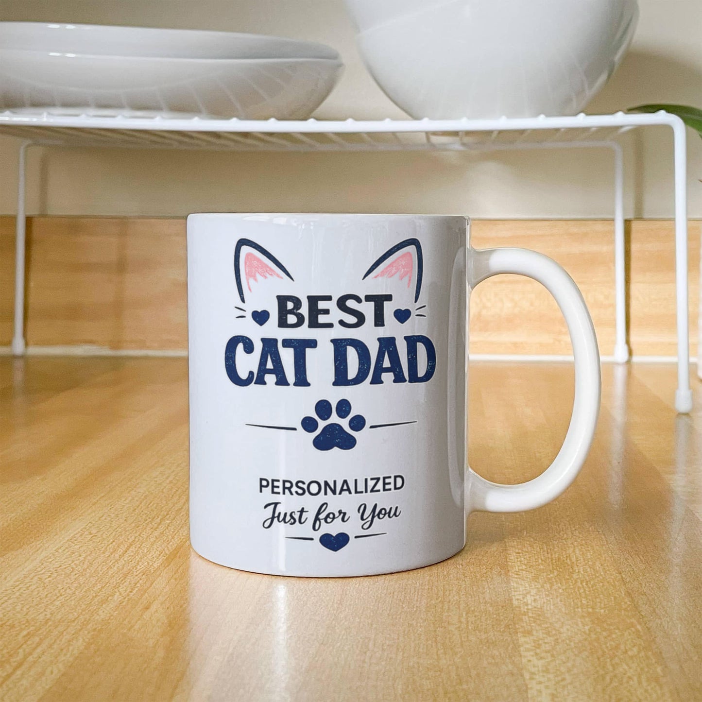 Best Cat Dad Personalized Coffee Mug | Gift for Cat Lovers