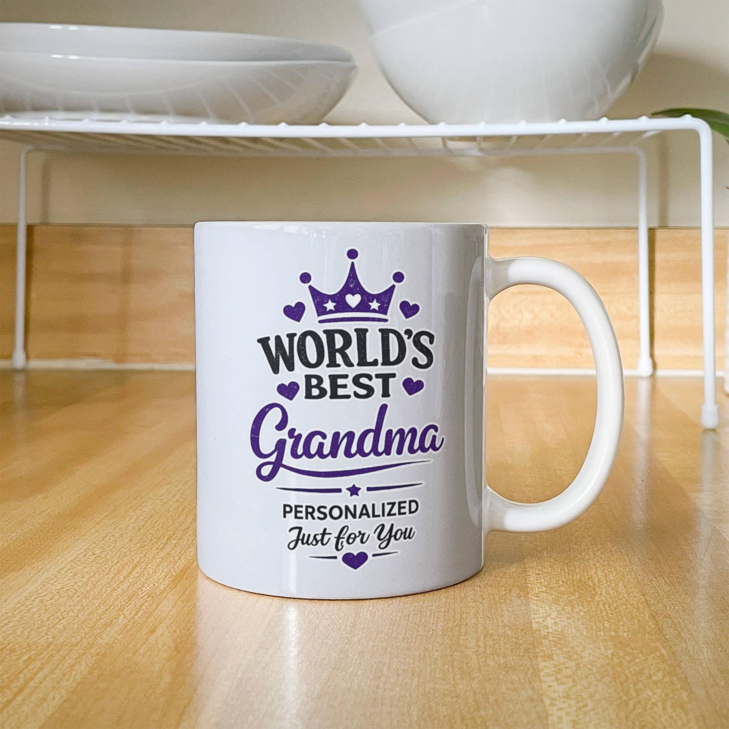World's Best Grandma Personalized Coffee Mug | Birthday, Grandma Day & Christmas Gift