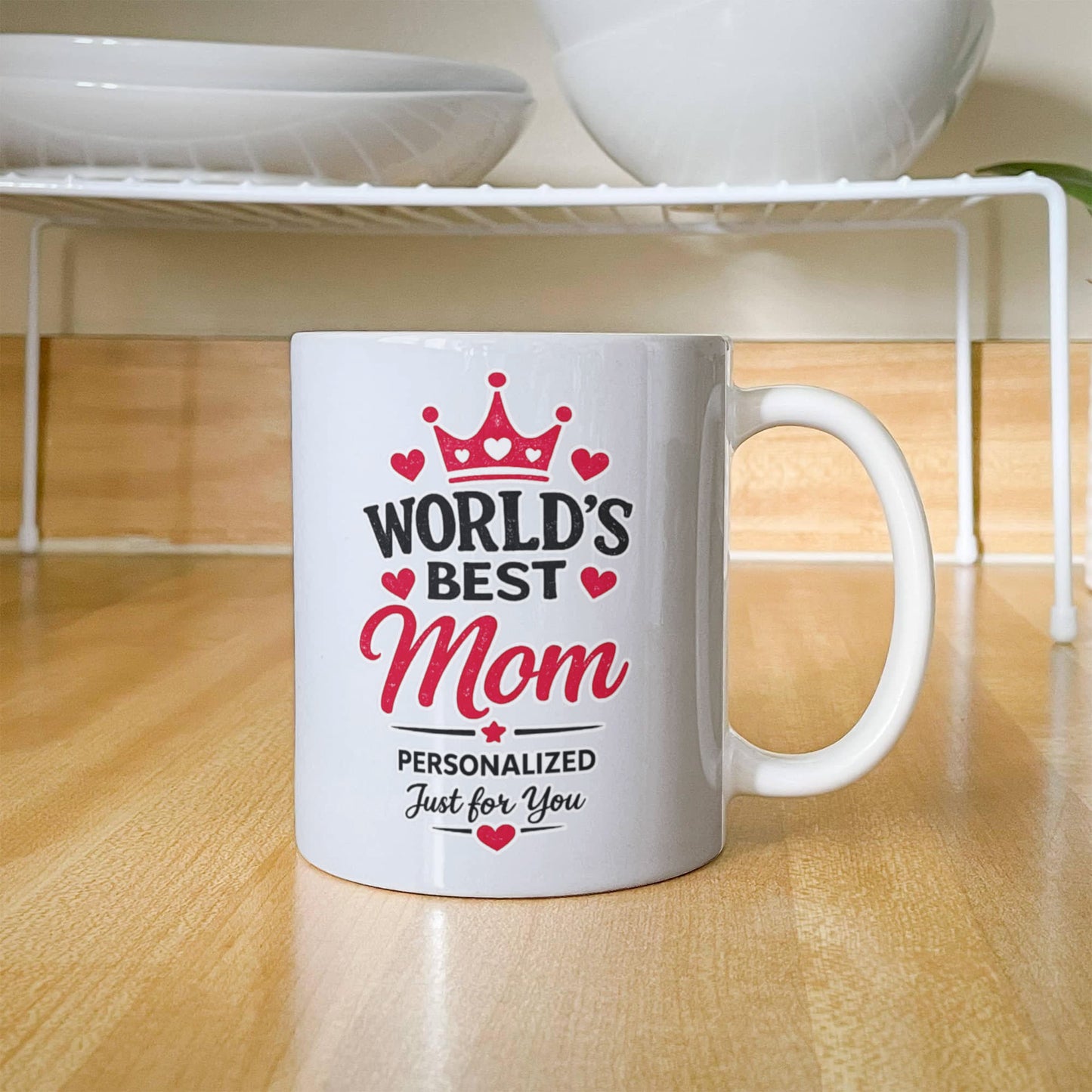 World's Best Mom Personalized Coffee Mug  Birthday, Mother's Day & Christmas Gift