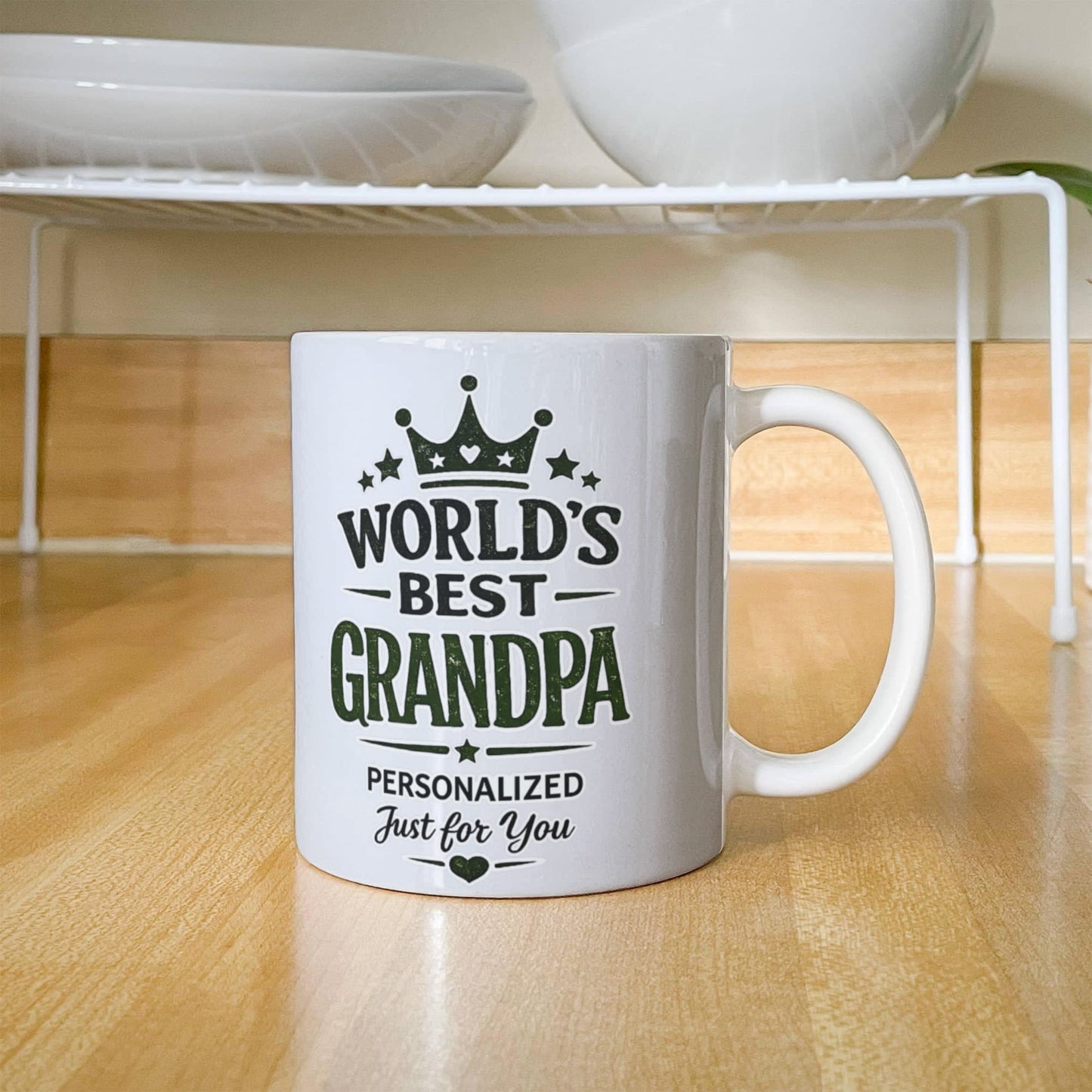 World's Best Grandpa Personalized Coffee Mug | Birthday, Grandpa Day & Christmas Gift