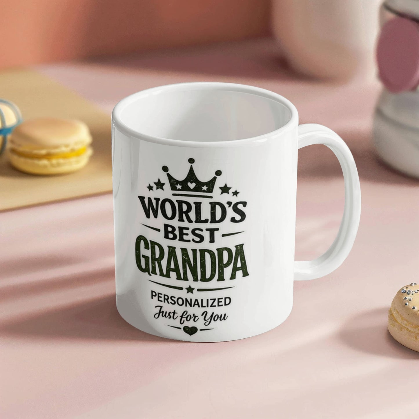 World's Best Grandpa Personalized Coffee Mug | Birthday, Grandpa Day & Christmas Gift