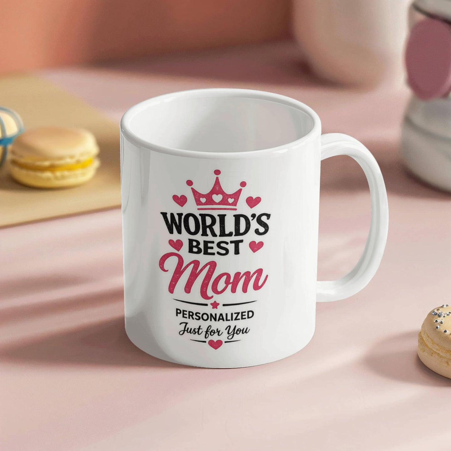 World's Best Mom Personalized Coffee Mug  Birthday, Mother's Day & Christmas Gift