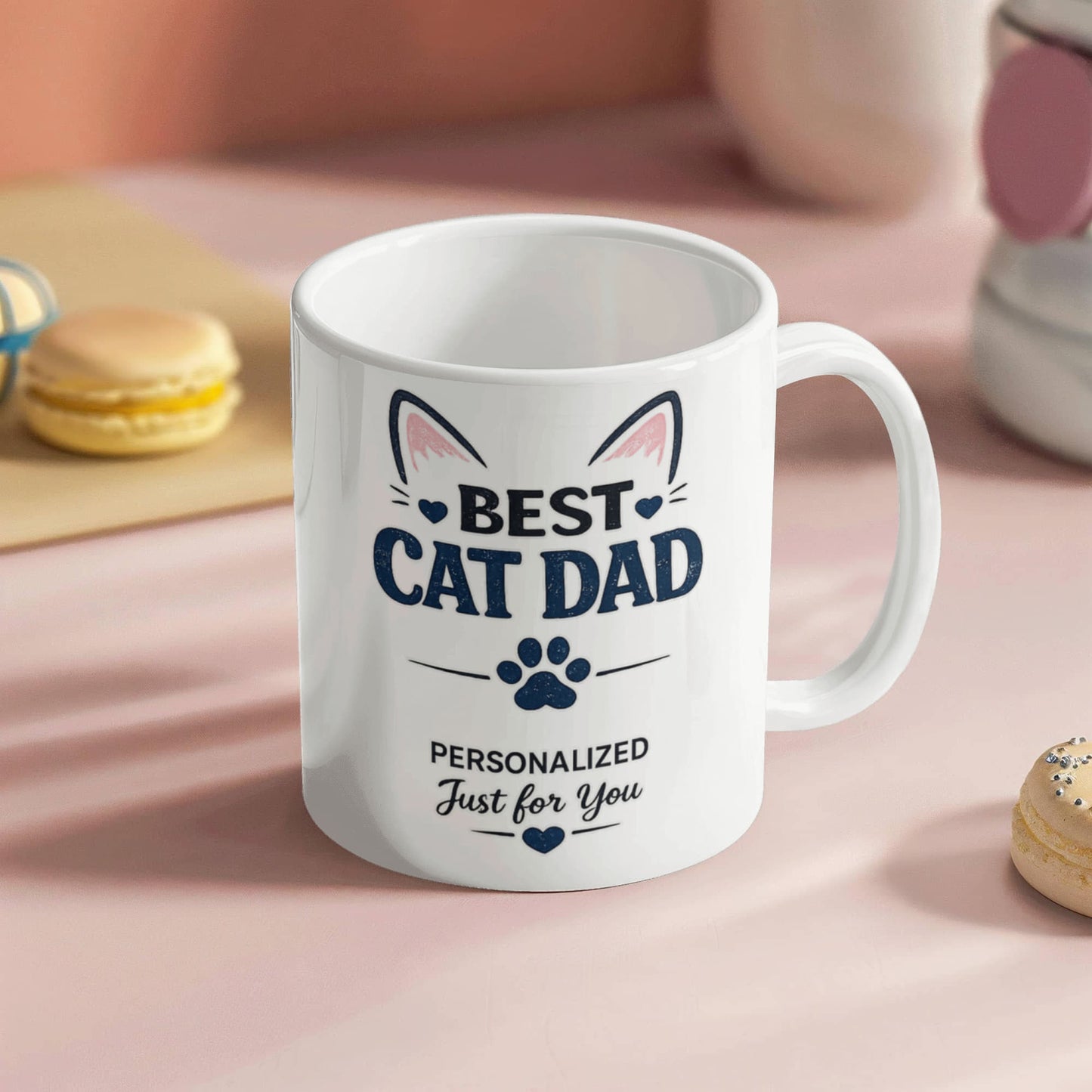 Best Cat Dad Personalized Coffee Mug | Gift for Cat Lovers