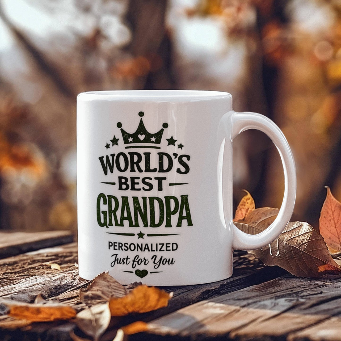 World's Best Grandpa Personalized Coffee Mug | Birthday, Grandpa Day & Christmas Gift