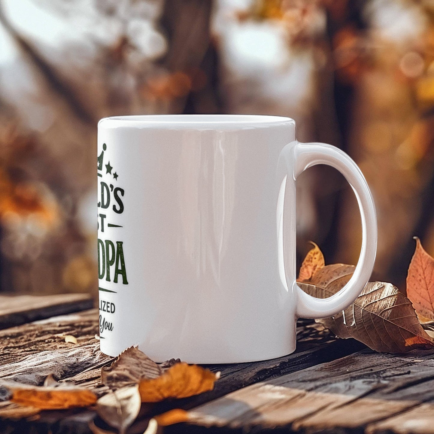 World's Best Grandpa Personalized Coffee Mug | Birthday, Grandparents Day & Christmas Gift