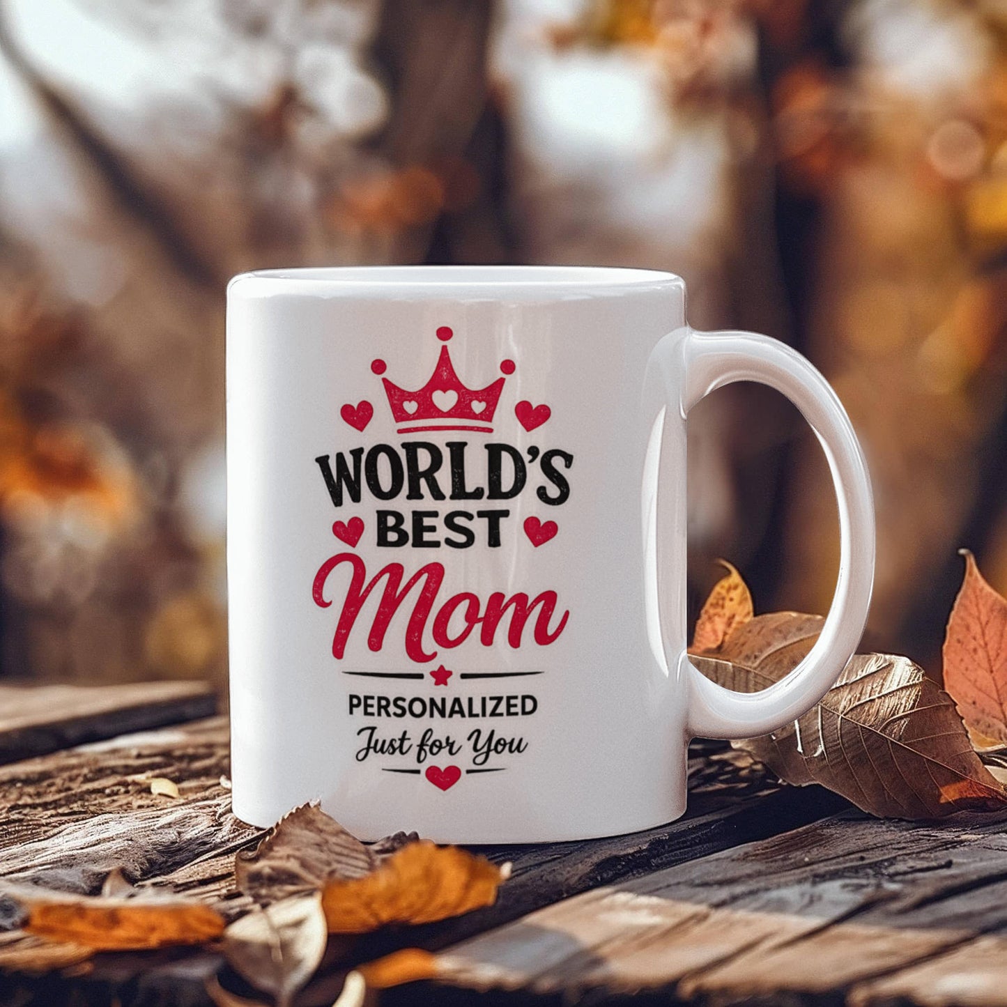 World's Best Mom Personalized Coffee Mug  Birthday, Mother's Day & Christmas Gift