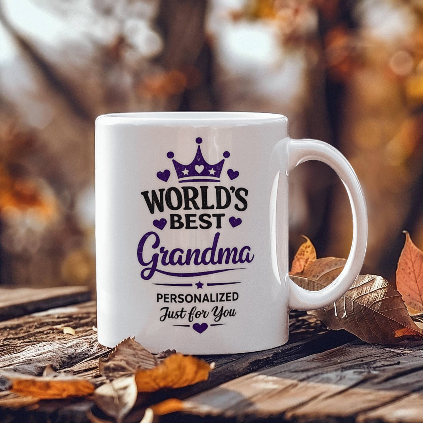 World's Best Grandma Personalized Coffee Mug | Birthday, Grandma Day & Christmas Gift