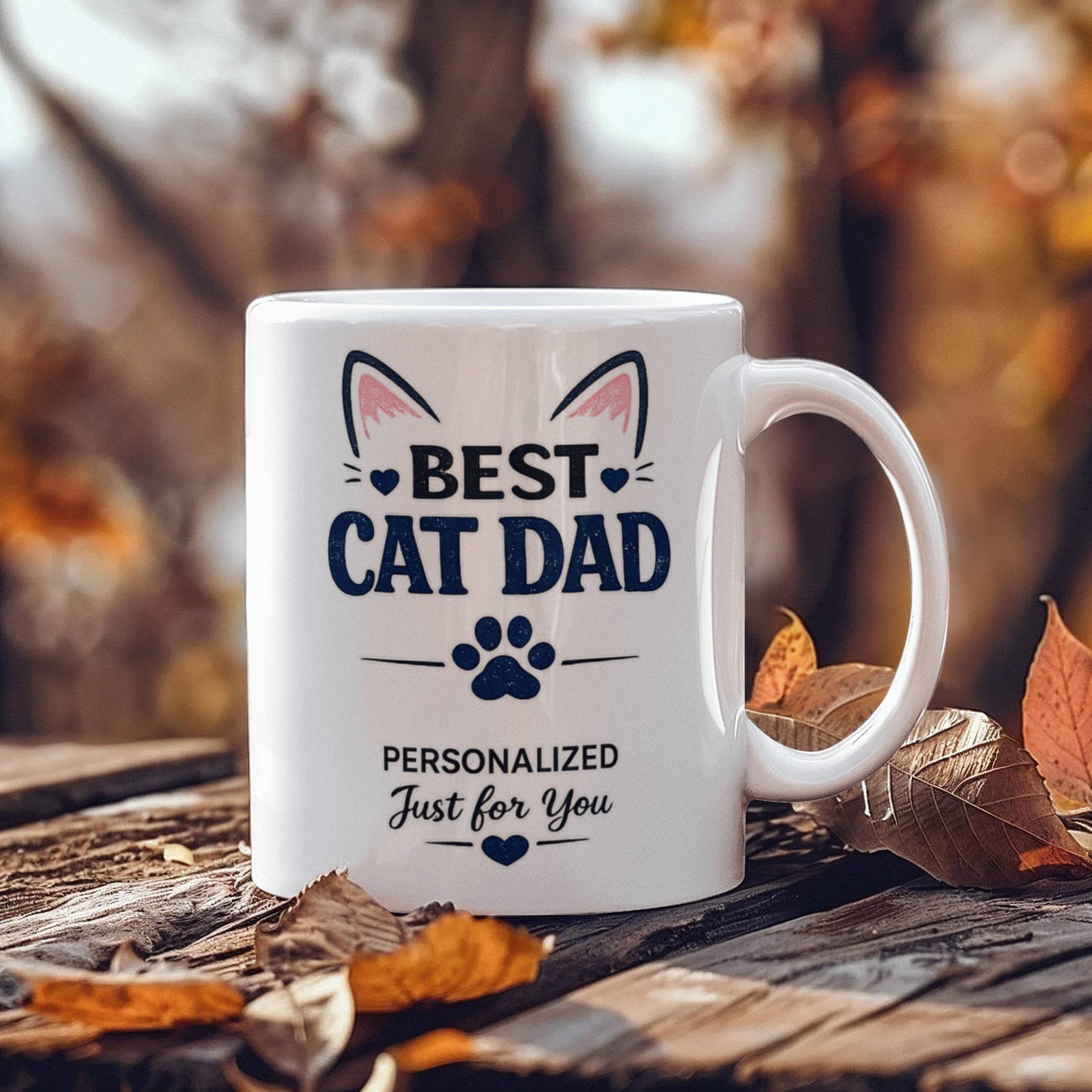 Best Cat Dad Personalized Coffee Mug | Gift for Cat Lovers
