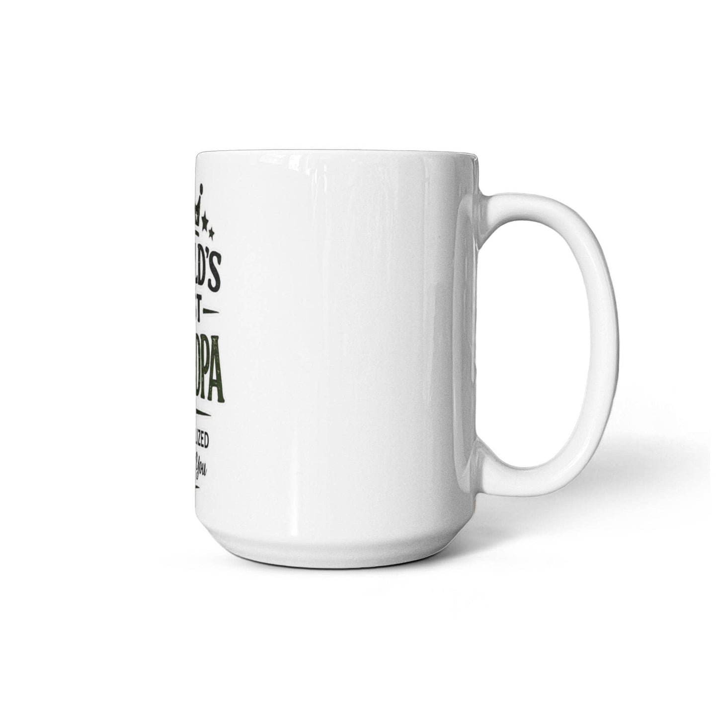 World's Best Grandpa Personalized Coffee Mug | Birthday, Grandparents Day & Christmas Gift