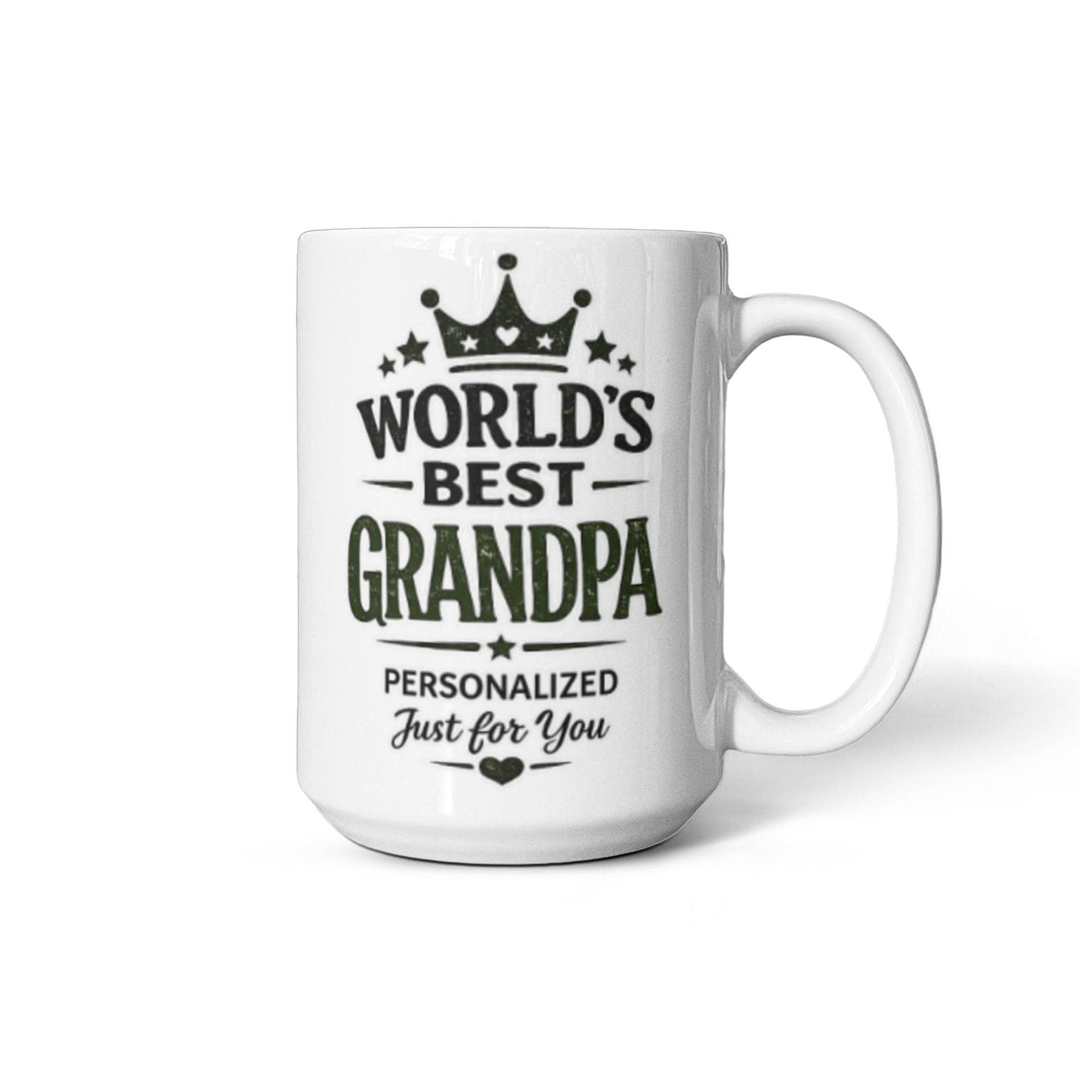 World's Best Grandpa Personalized Coffee Mug | Birthday, Grandpa Day & Christmas Gift