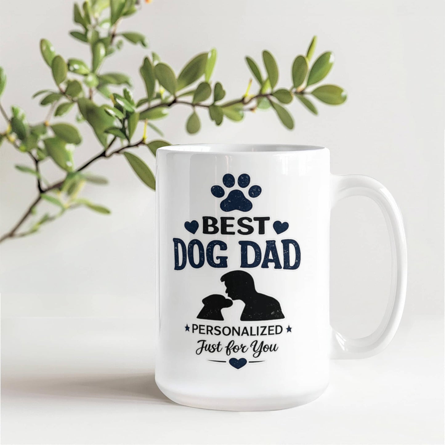 Best Dog Dad Personalized Coffee Mug | Gift for Dog Lovers