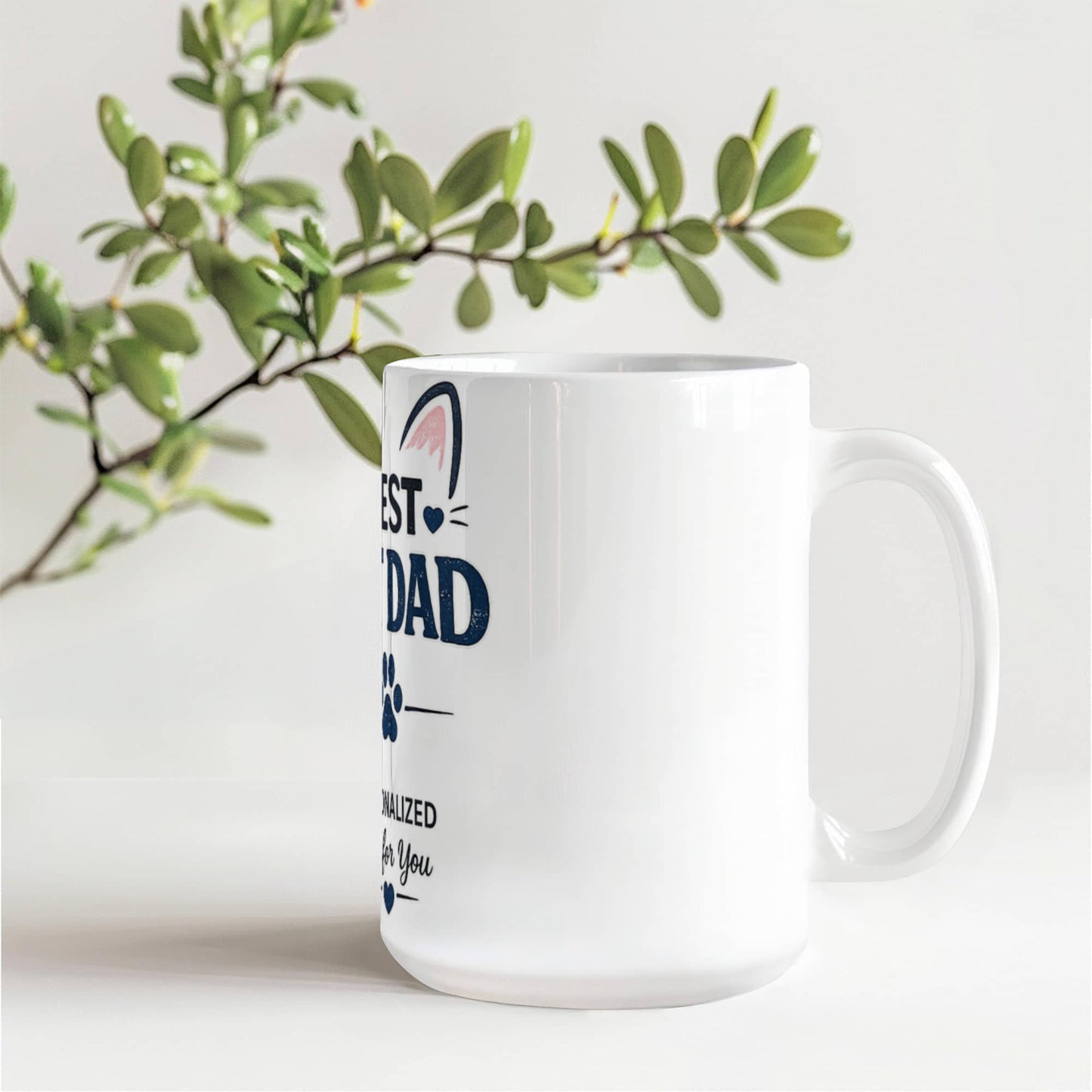 Best Cat Dad Personalized Coffee Mug | Gift for Cat Lovers