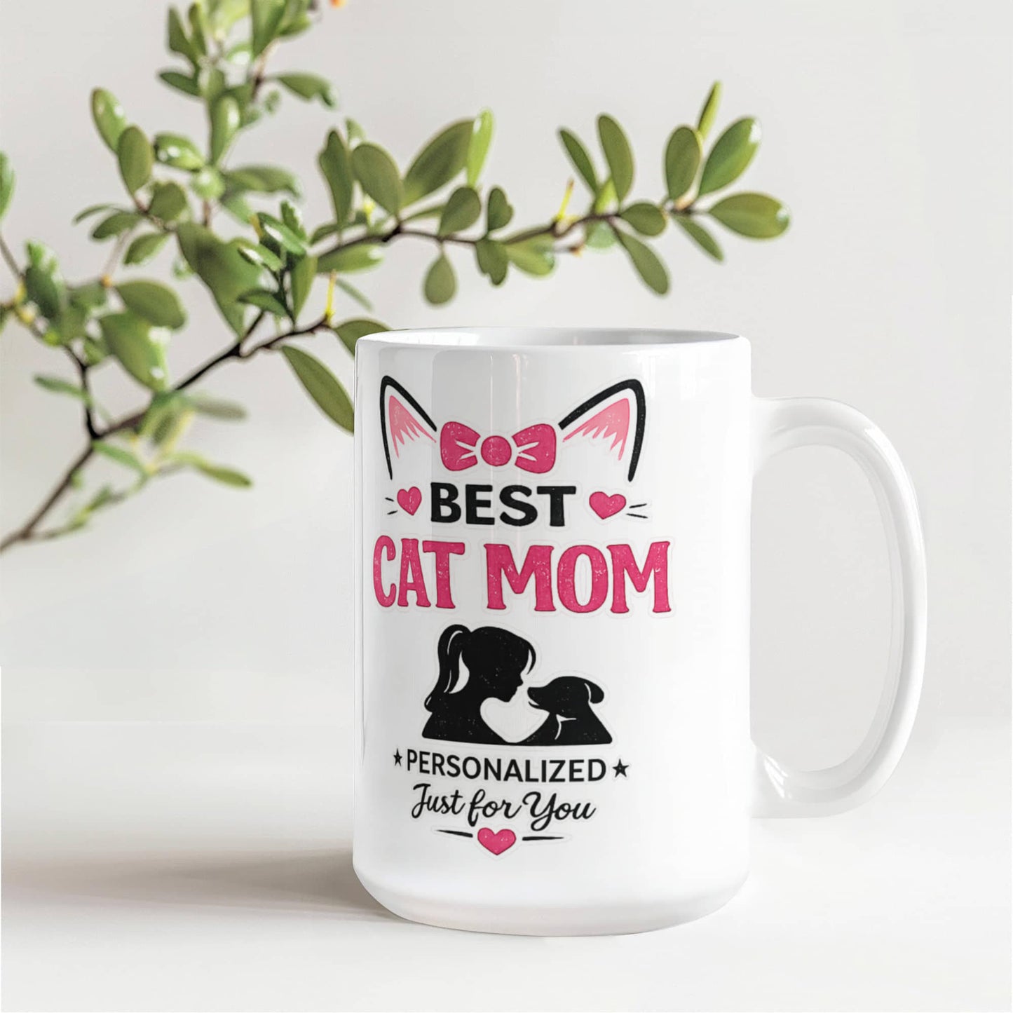Best Cat Mom Personalized Mug