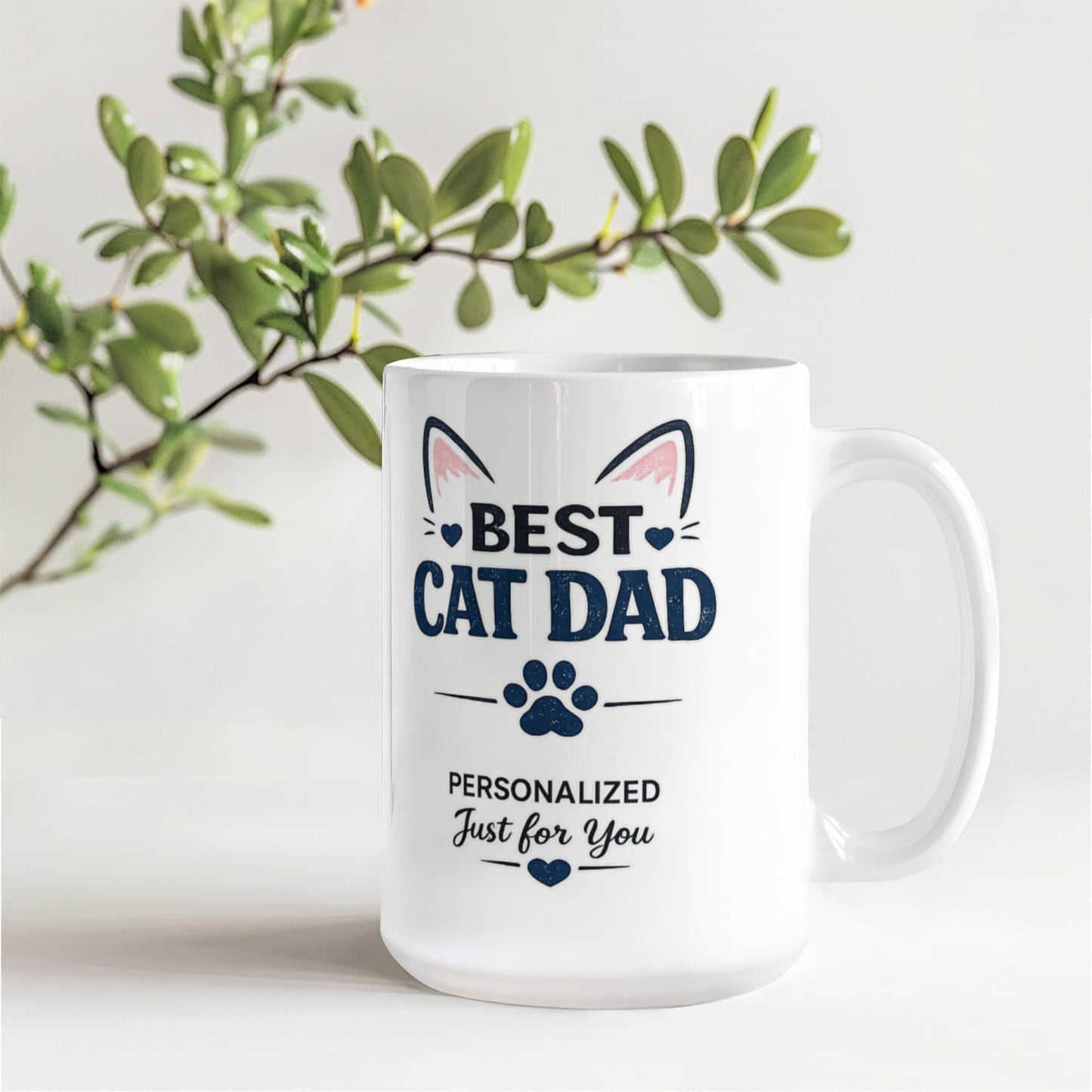 Best Cat Dad Personalized Coffee Mug | Gift for Cat Lovers