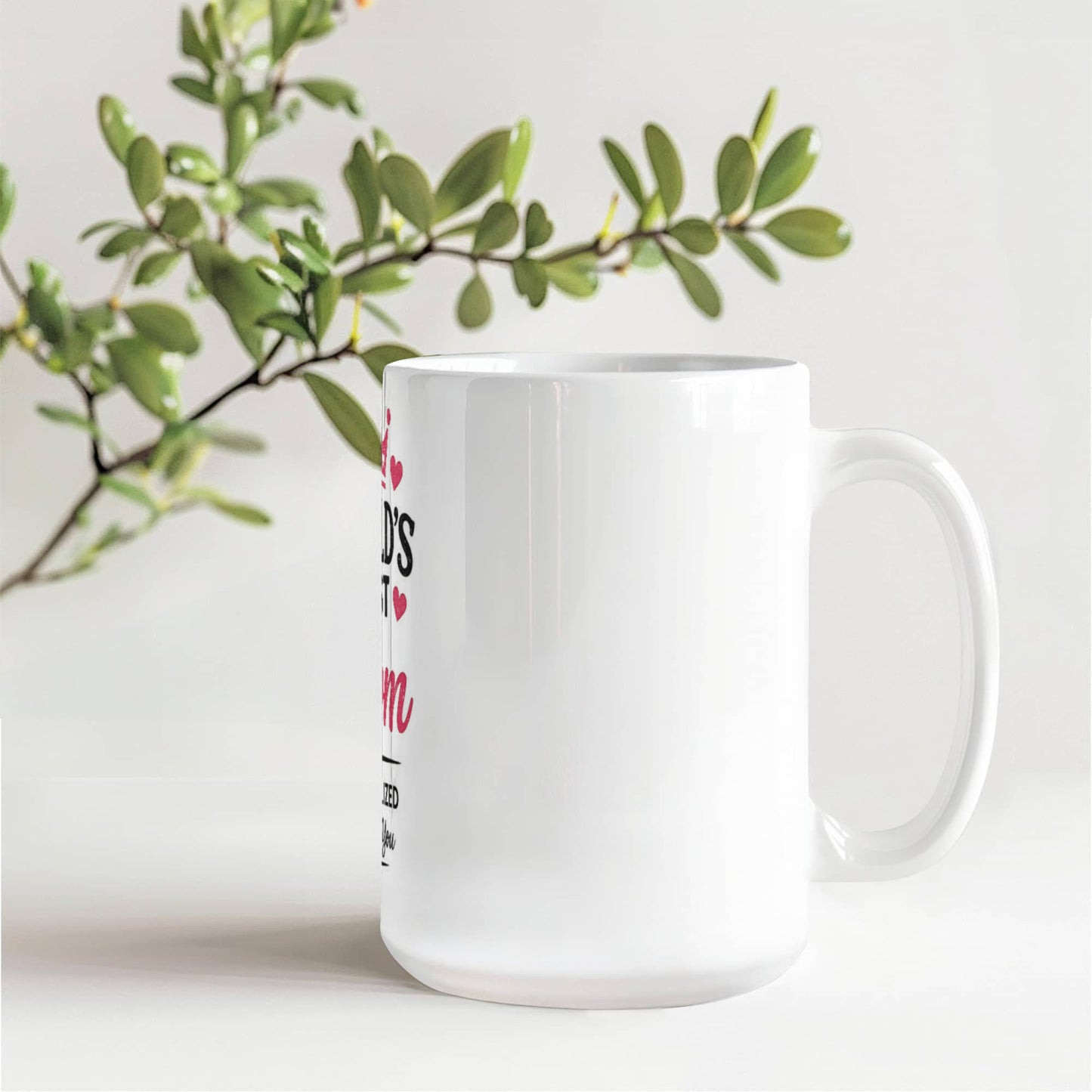 World's Best Mom Personalized Coffee Mug  Birthday, Mother's Day & Christmas Gift