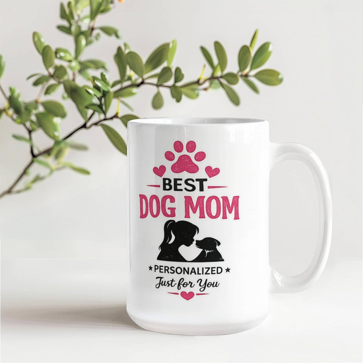 Best Dog Mom Personalized Coffee Mug | Gift for Dog Lovers