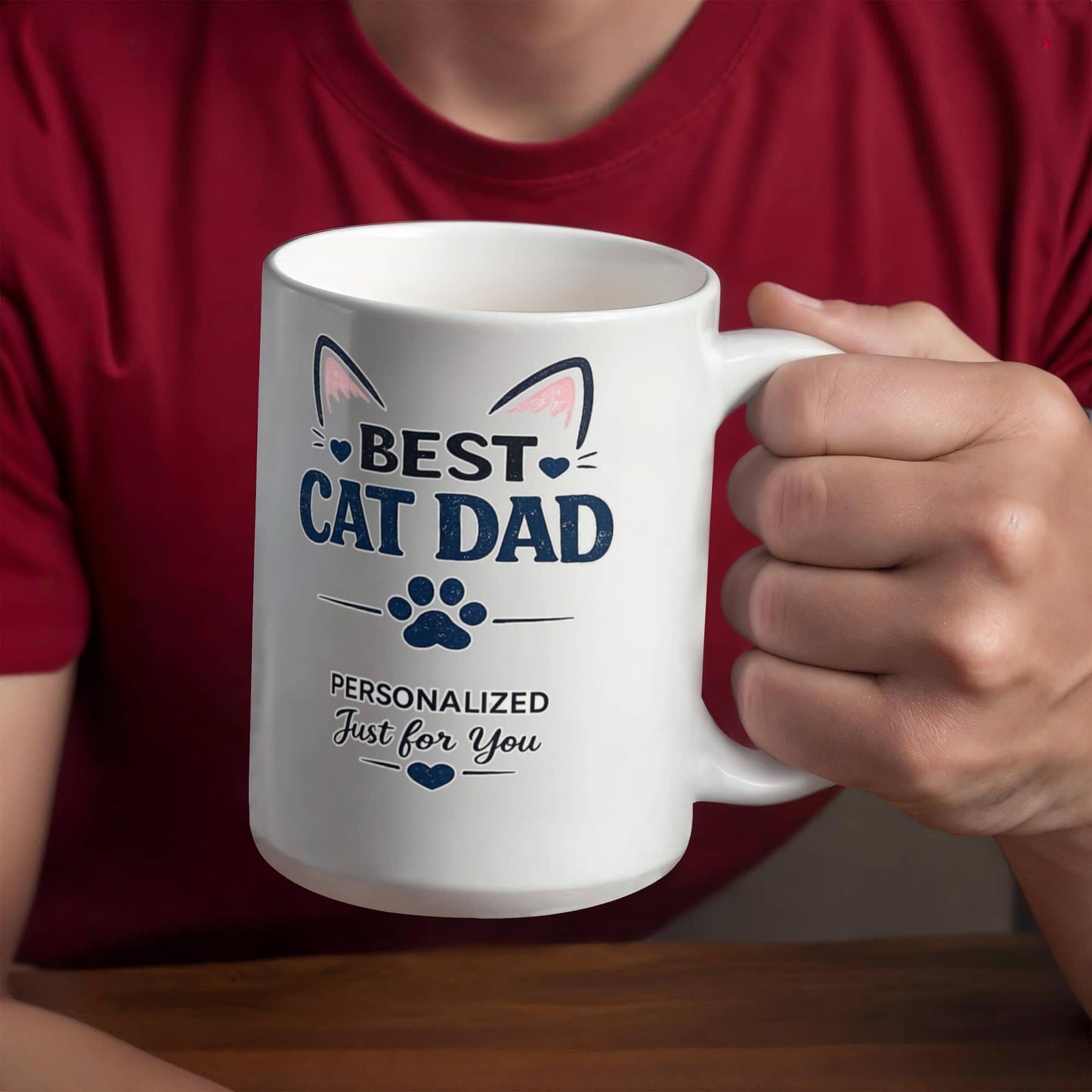 Best Cat Dad Personalized Coffee Mug | Gift for Cat Lovers