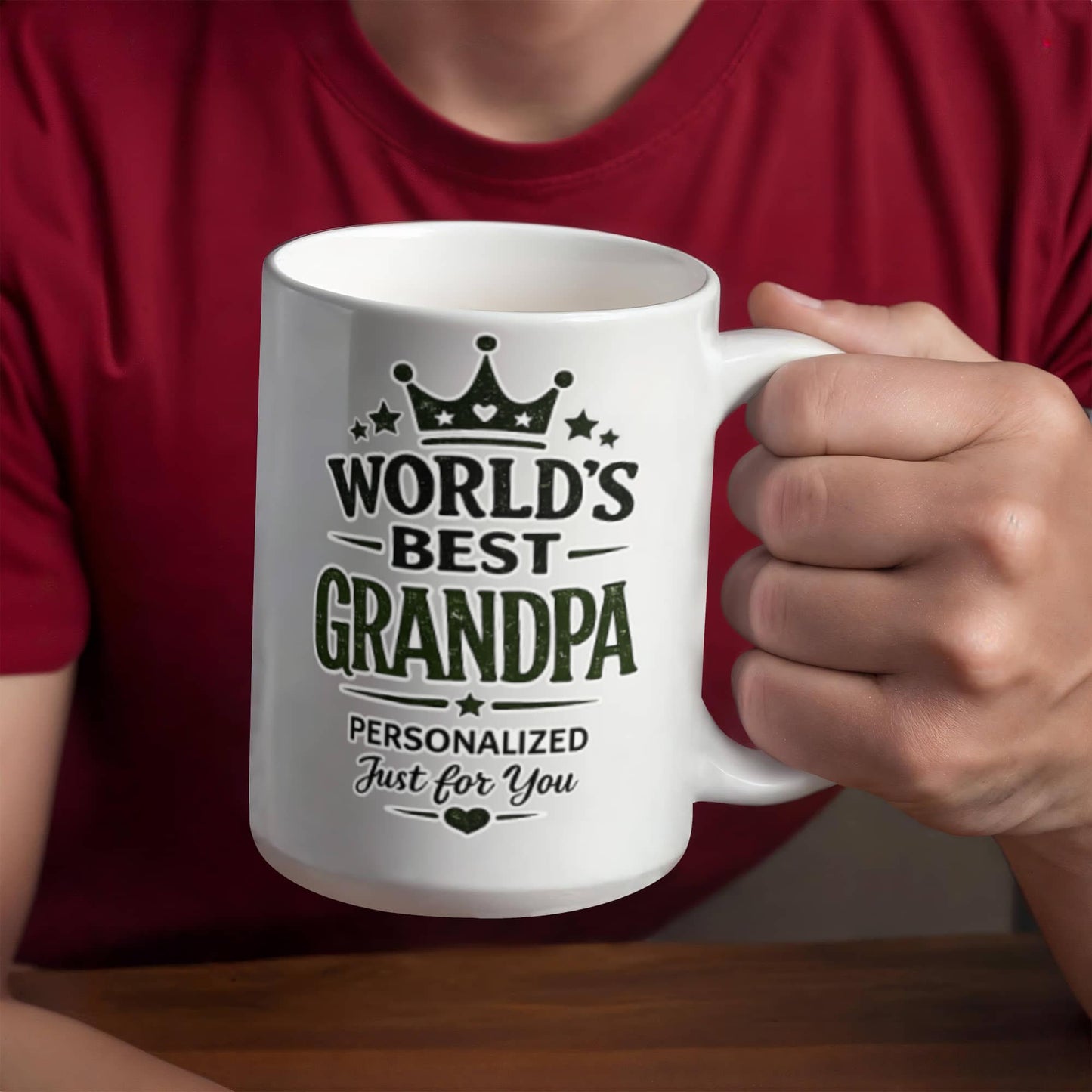 World's Best Grandpa Personalized Coffee Mug | Birthday, Grandpa Day & Christmas Gift