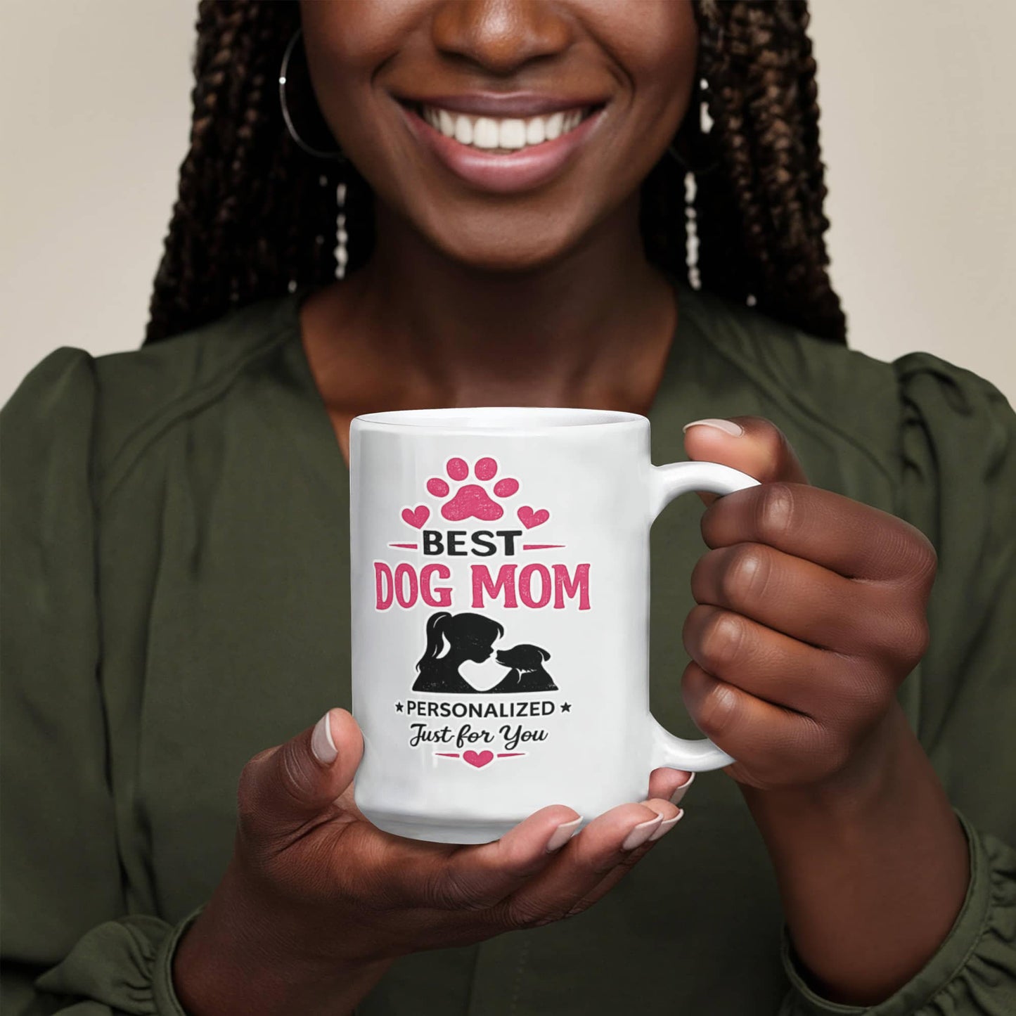 Best Dog Mom Personalized Coffee Mug | Gift for Dog Lovers