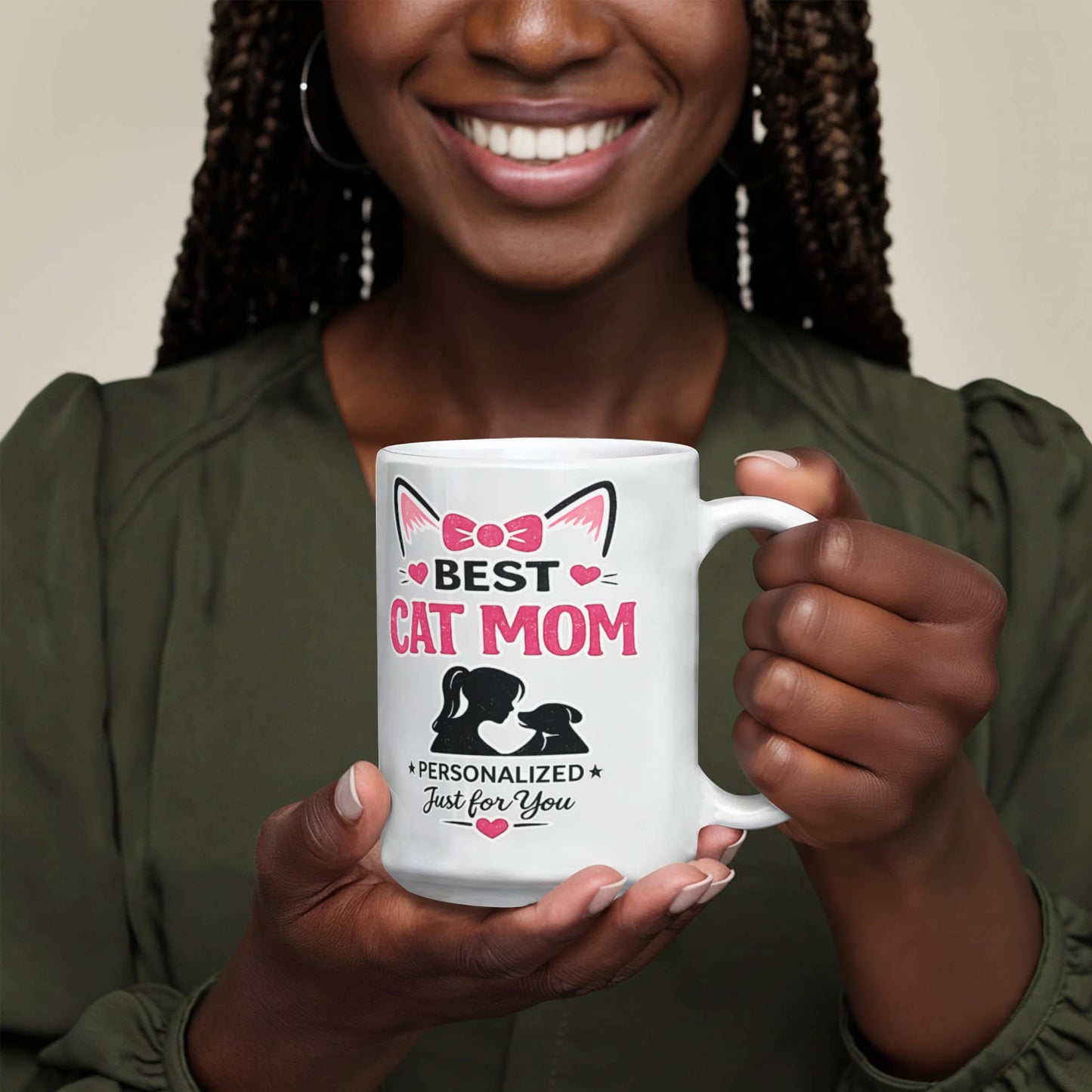 Best Cat Mom Personalized Mug