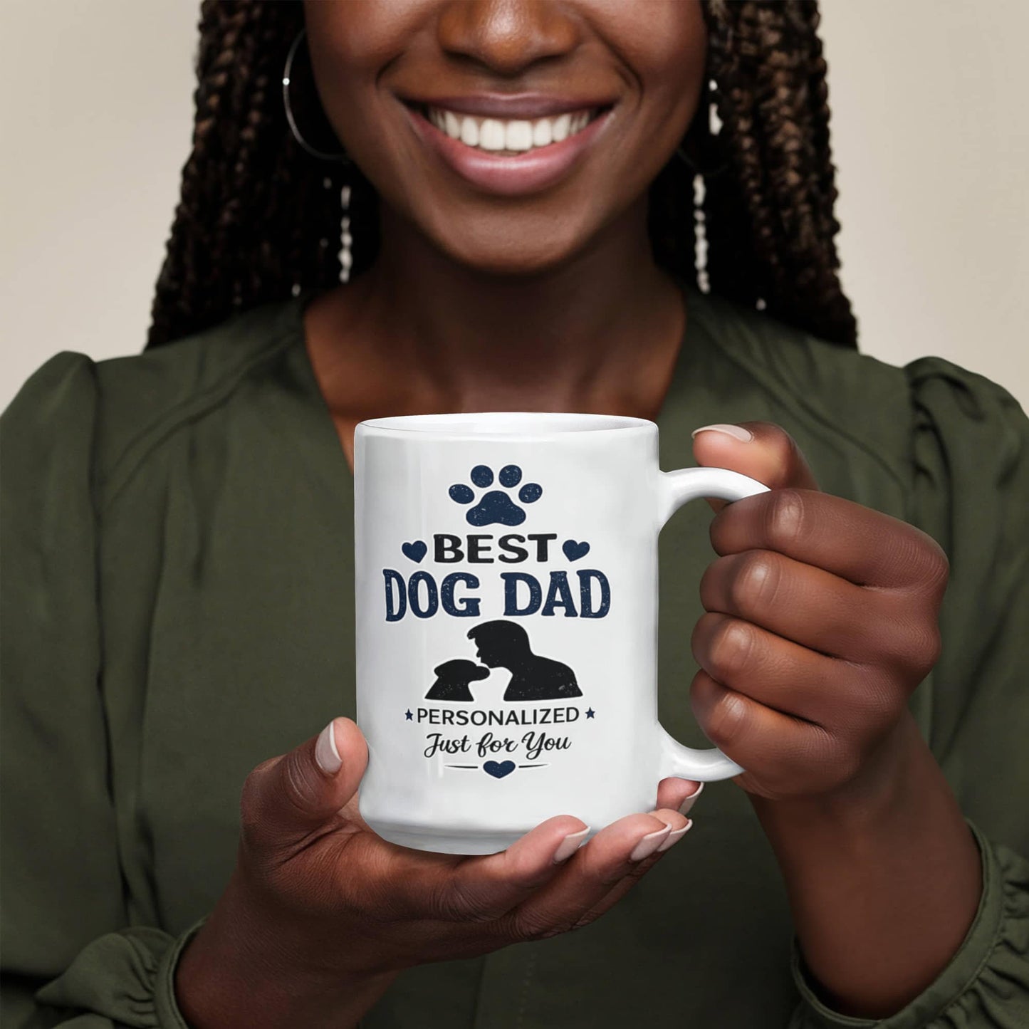 Best Dog Dad Personalized Coffee Mug | Gift for Dog Lovers
