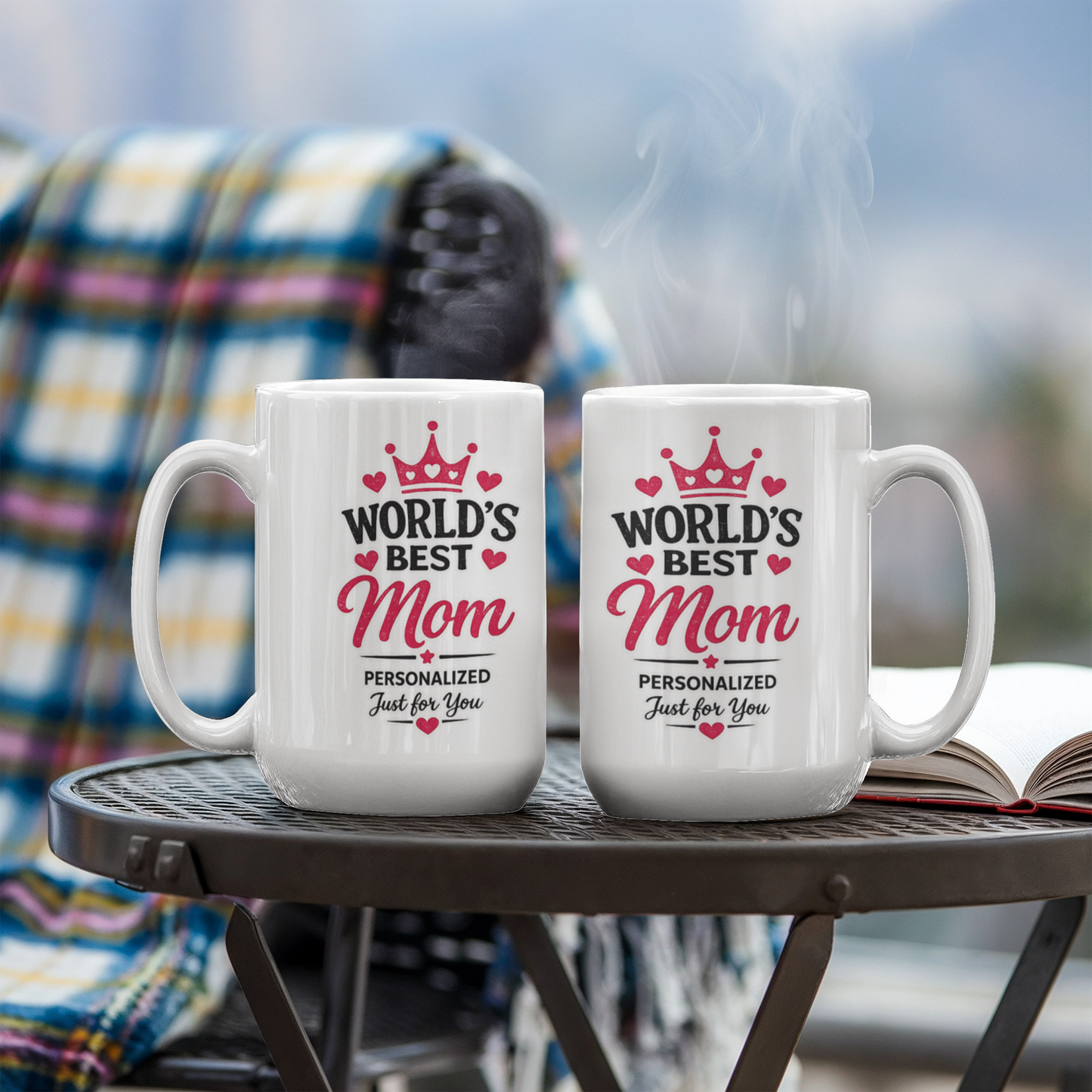 World's Best Mom Personalized Coffee Mug  Birthday, Mother's Day & Christmas Gift