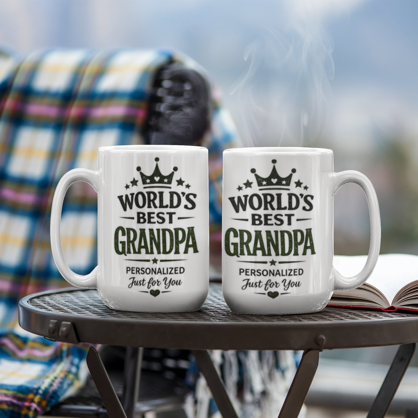 World's Best Grandpa Personalized Coffee Mug | Birthday, Grandpa Day & Christmas Gift