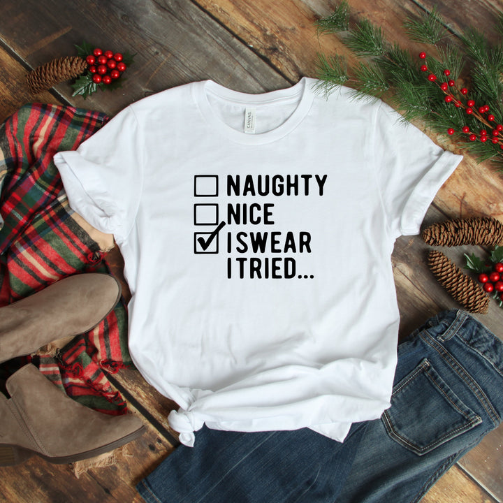 I Swear I Tried Shirt, Funny Christmas Shirts, Christmas Shirt
