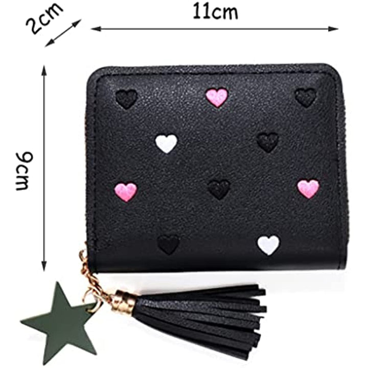 Women Tassel Wallet Ladies Small Mini Coin Purse Wallets Short Zipper Card Holder for Lovely Pu Leather Female Purses Wallet
