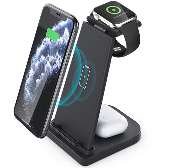 3 in 1 Induction Qi Wireless Charger Holder For iPhone