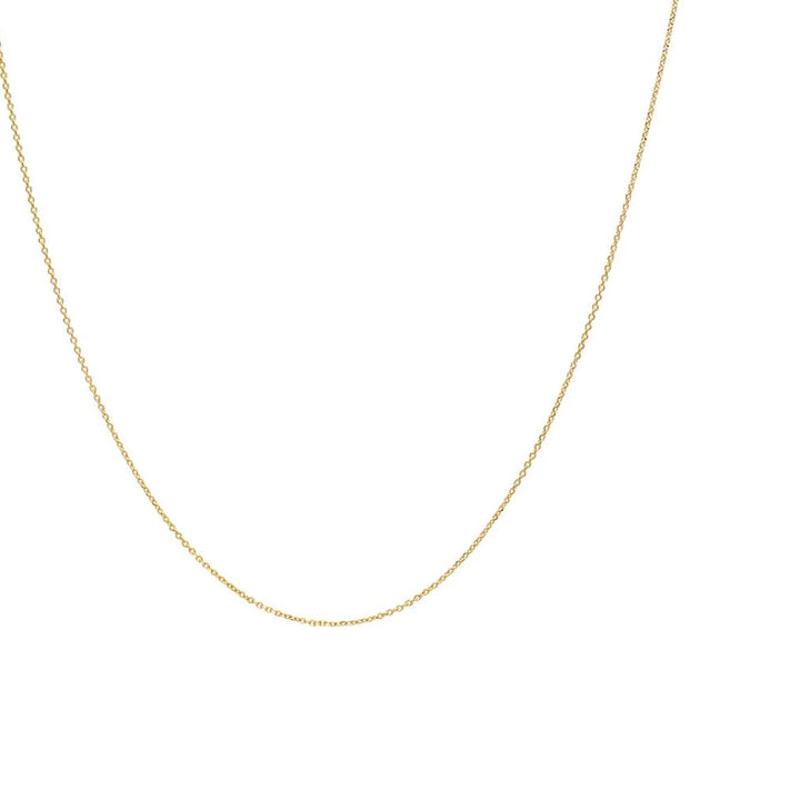 14K Gold Thin Baby Cable 18" Chain Necklace